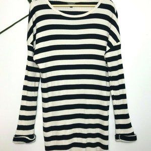 Topshop Long Sleeve Ribbed Knit Mini Casual Dress